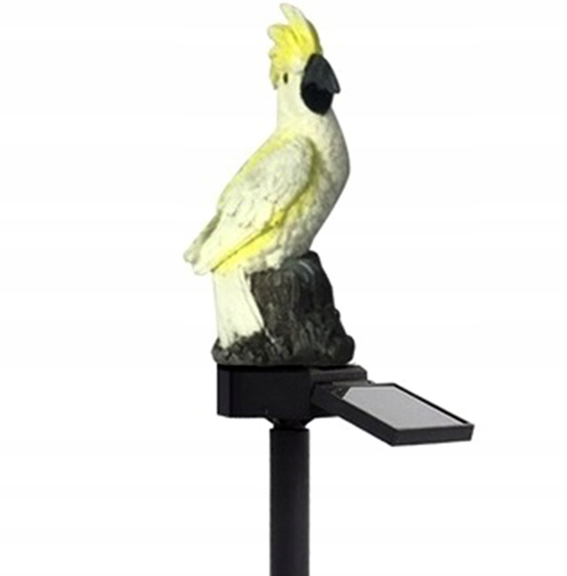 Solar LED kaketoe - Neutraal wit - Met schemersensor en prikpen Solar LED kaketoe - Neutraal wit - Met schemersensor en prikpen